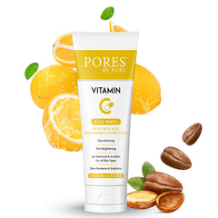 PORES Be Pure Vitamin C Face Wash With Lactic Acid, Niacinamide & Jojoba Ester 100ml