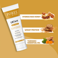 PORES Be Pure Ubtan Face Wash with Hydrolyzed Honey, Turmeric & Sandalwood 100g