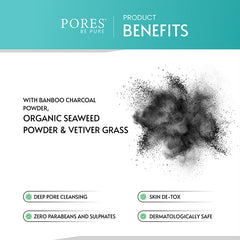 PORES Be Pure Charcoal & Seaweed Algae Face Scrub 100ml