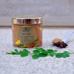 Prakriti Herbals Anti -Acne Organic Cinnamon Honey Turmeric Aloe Vera Gel 220gm