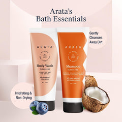 Arata Natural Bath Essentials | All Natural,Vegan & Cruelty Free | Plant Based ,Non Toxic Bath & Intensive Nourishment