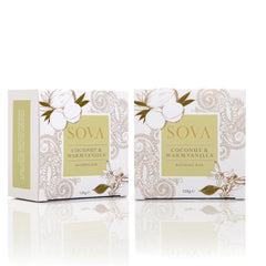 Sovva Coconut X Warm Vanilla Nourishing Bath Bar For All Skin Types (Pack of 2) 125g Each