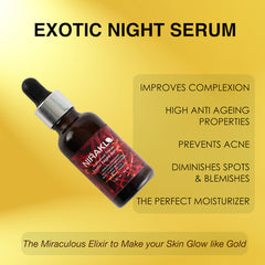 Nirakle Kumkumadi Tailam Exotic Night Serum For Blemish Free Skin & Bright Complexion 15ml