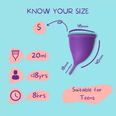 LEMME BE Small Reusable Menstrual Cup (Pack of 1)