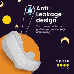 LEMME BE Organic, Biodegradable Sanitary Night Pads/Napkins (42 Pads)
