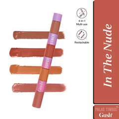 Gush Beauty Retro Glam Lip Kit - IN THE NUDE / THINK PINK | 8.4 ml each
