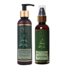 Fragrance & Beyond Aromatherapy Spearmint & Eucalyptus Facial Cleanser And Shower Wash Combo | 300ml