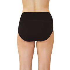 QNIX High Cut Period Underwear | XXL | Black | Pack of 2