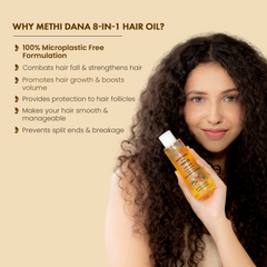 La Pink Methi Dana 8-in-1 Hair Oil for Hair Fall Control | 150ml