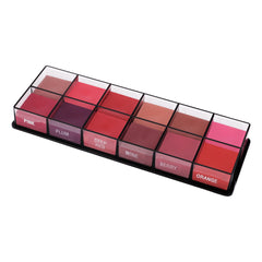 Stars Cosmetics Heavily Pigmented, Smooth  Finish, 12 Shade Lipstick Colors Palette 72g