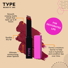 Type Beauty Inc Soak It Lipstick