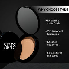 Stars Cosmetics Photo Fix Matte Finish 2 In 1 Powder + Foundation, Medium Coverage 9g