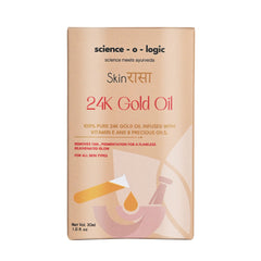 Science-O-Logic 100% Pure 24K Gold Facial Oil with Baobab, Blackcurrant, and Evening Primrose Oils | 30 ml