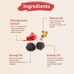 Science-O-Logic 100% Pure Ayurvedic Facial Oil with Pomegranate seed oil, walnut oil, and karanji kalonji oil | 30 ml