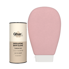 GHAR SOAPS Exfoliating Gloves For Body | Pink