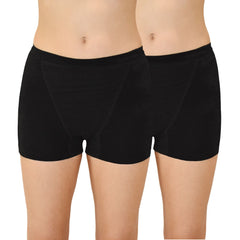 QNIX Boxer Brief Period Underwear | Small | Black | Pack of 2