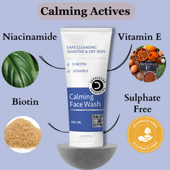Dermistry Calming Face Wash | D Biotin & Vitamin E | 100ml