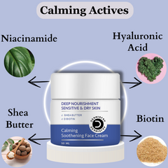 Dermistry Calming Face Cream | Shea Butter Biotin | 50ml