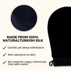 GHAR SOAPS Exfoliating Gloves For Body | Black