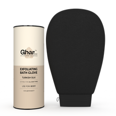 GHAR SOAPS Exfoliating Gloves For Body | Black