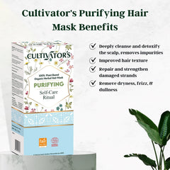 Cultivator's Organic Herbal Purifying Hair Mask - Natural Purifier - 100g