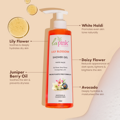 La Pink Lily Blossom Shower Gel with White Haldi  | 250ml
