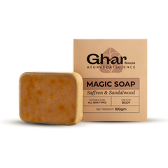 Ghar Soaps Sandal Wood And Saffron Bath Soap Bar 100g