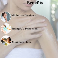 Dermistry Matte Finish Water-Based Sunscreen for Oily Skin | SPF 50 UVA UVB PA+++ Protection | 50ml