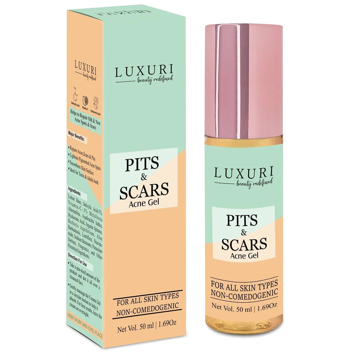 LUXURI PITS & Scars Stop Acne Scar Removal Face Gel 50ml