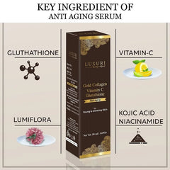 LUXURI Gold Collagen Vitamin C Anti Aging Serum 50ml