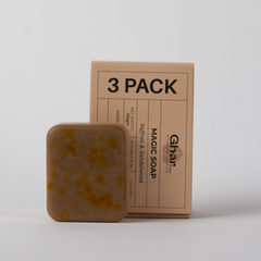 Ghar Soaps Sandal Wood And Saffron Bath Soap Bar 100g |Pack Of 3