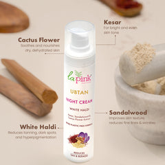 La Pink Ubtan White Haldi Night Cream | 50g