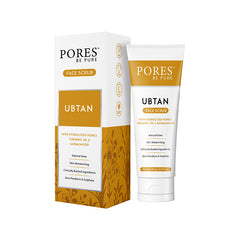 PORES Ubtan Face Scrub with Hydrolyzed Honey, Turmeric & Sandalwood 100g | Use code : PBPBOGO