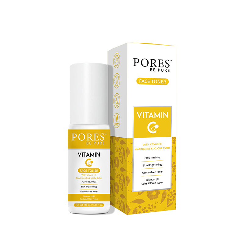 PORES Be Pure Vitamin C Face Toner With Niacinamide & Jojoba Ester 100ml | Use code : PBPBOGO