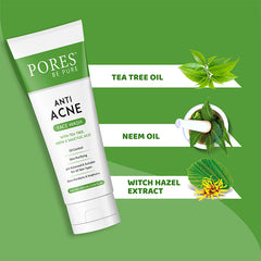 PORES Be Pure Anti Acne Face Wash 100ml  | Use code : PBPBOGO