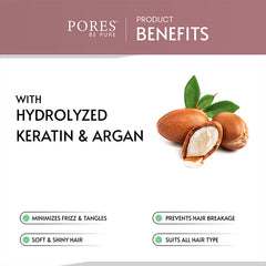 PORES Be Pure Hydrolyzed Keratin & Argan Oil Hair Serum 100ml