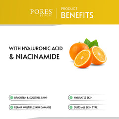 PORES Be Pure Vitamin C Serum With 17% Ethyl Ascorbic Acid, Hyaluronic Acid & Niacinamide 30ml