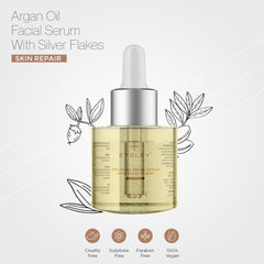 ETSLEY Argan Oil Facial Serum With Silver Flakes - Skin Repair Serum 20ml