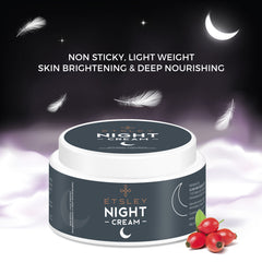 ETSLEY Skin Brightening Night Cream, Deep Nourishing & White Glow Skin with Ginseng 50gm