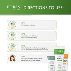 PORES Be Pure Anti Acne Face Wash 100ml  | Use code : PBPBOGO