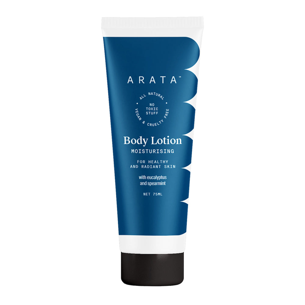 Arata Natural Moisturising Body Lotionfor Dry Skin | All-Natural, Vegan & Cruelty-Free | Intensive Nourishment, Rejuvenates & Soothes Dry Skin 75ml