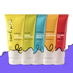 Curlvana Ultimate Curl Kit | Shampoo, Conditioner, Leave-in Cream, Styling Gel & Hair Mask (Pack of 5, 200ml Each)