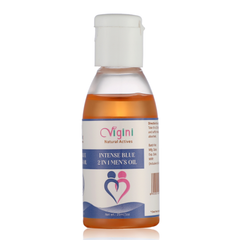 Vigini Plus 100% Natural Actives Intense Blue 2 In 1 Lubricant Men's Oil 25 ml