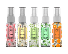 Fragrance & Beyond Face Mist 50ml each | Set of 5 | Green Tea, Rose, Vitamin C, Jasmine & Mint