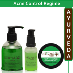 Natural Vibes Ayurvedic Acne Control Regime (Pack of 3)