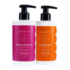 Arata Hair Fall Control Combo Shampoo & Conditioner | All-Natural, Vegan & Cruelty-Free 600ml