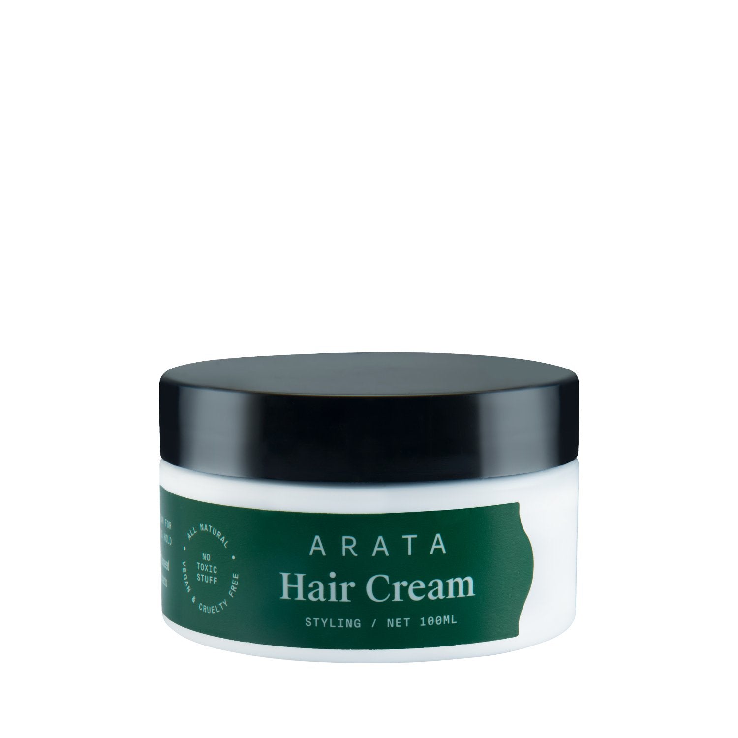 Arata Natural Styling & Hold Hair Cream | All-Natural, Vegan & Cruelty-Free | Styling & Hair Growth Formula 100g