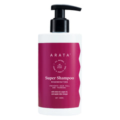 Arata Natural Regenerating 5 in 1 Anti-Hairfall Super Shampoo | Prevents Hairfall & Thinning 300ml