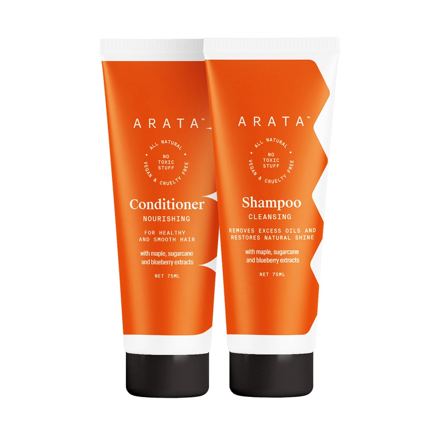 Arata Natural Happy Hair Duo | All-Natural, Vegan & Cruelty-Free | Hair Cleansing 150ml