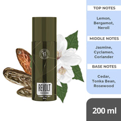 Fragrance & Beyond Body Deodorant for Men (Pack of 2) - 200ml Each | Revolt, Social